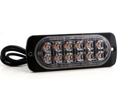 12LED-es stroboszkóp sárga - E jel - 12-24V W13891-3