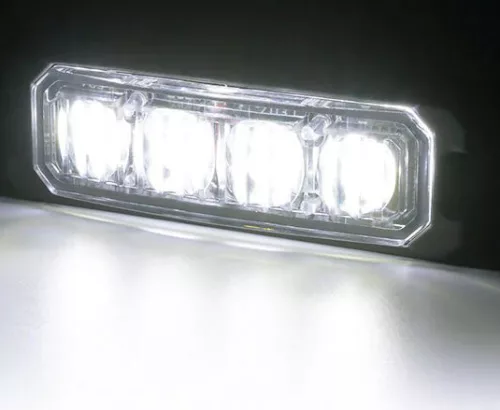 4LED-es stroboszkóp FEHÉR  - E jel - 12-24V - 18080