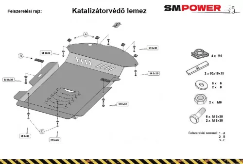 Toyota Corolla 2007-2018 - Katalizátorvédő lemez - SMP00.160