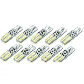 SMD-T10-3024SMD 10db-os SZILIKON - fehér - 12V CANBUS