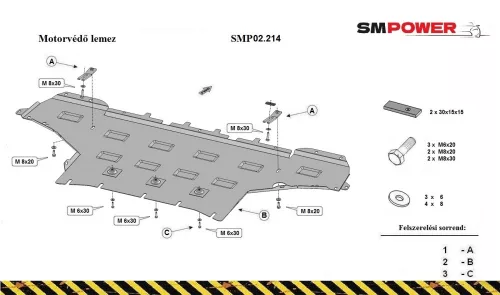 Audi A8 2010-2017 - Motorvédő lemez - SMP02.214