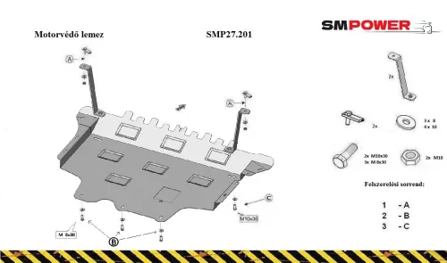 Audi Q3 2018- Motorvédő lemez - SMP27.201
