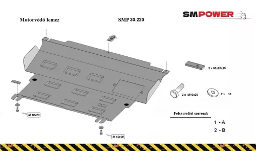 Citroen C1 2014- Motorvédő lemez - SMP30.220K