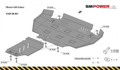 Ford Ranger Raptor 2011- Motorvédő lemez - SMP08.501