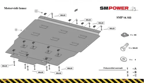 Mercedes B-Classe W247 2018- Motorvédő lemez - SMP14.103
