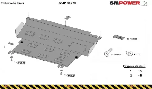 Peugeot 108 2014- Motorvédő lemez - SMP30.220