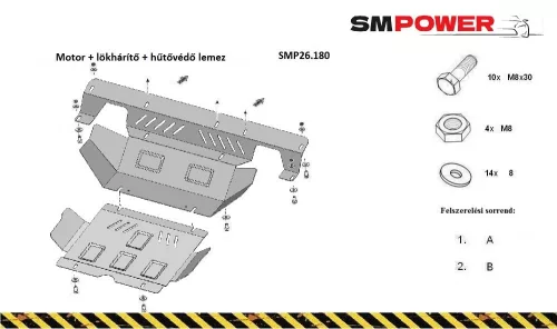 Toyota Hilux 2016- Motor és hűtővédő lemez - SMP26.180