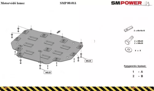 Porsche Cayenne, Cayenne Turbo 2018- Váltóvédő lemez - SMP00.011
