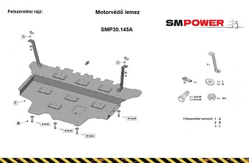 Seat Leon, automata 2012- 2020 - Motorvédő lemez - SMP30.145A