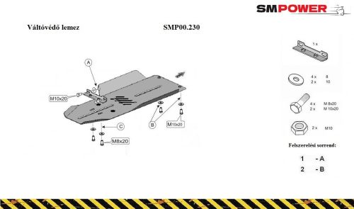 Suzuki Grand Vitara XL7 1998-2009 - Váltóvédő lemez - SMP00.230