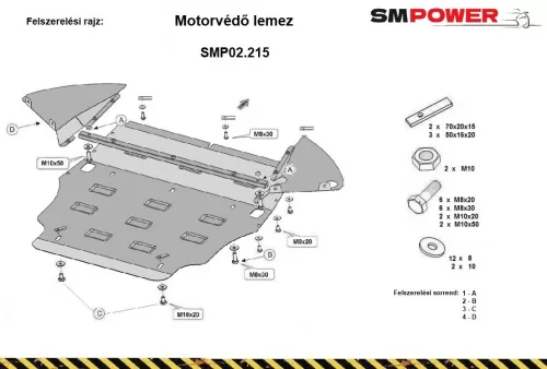 Volkswagen Phaeton 2002-2016 - Motorvédő lemez - SMP02.215