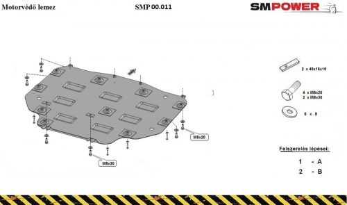 Volkswagen Touareg 2018- Váltóvédő lemez - SMP00.011