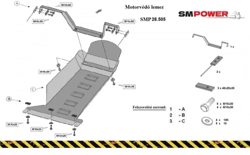 Jeep Wrangler 2017- Motorvédő lemez - SMP28.505