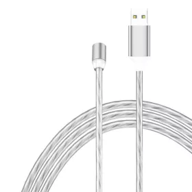   Apple LIGHTNING világító LED töltőkábel kábel - fehér színben