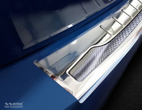 BMW X1 2015-2019 (F48, fényes ezüst- karbon) Avisa lökhárítóvédő