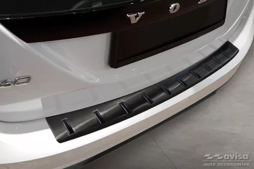 Zesílená ochranná lišta hrany kufru Volvo V60 2010-2018 (tmavá, matná)