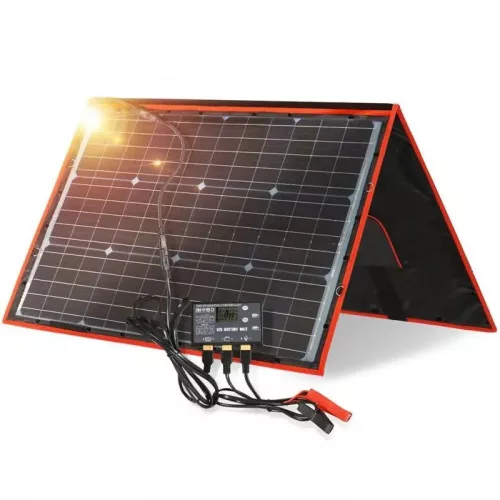 Hordozható napelemes panel szabályozóval (110W)