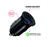 USB adapter 1x + USB-C Quick Charge 36W (fém, fekete)