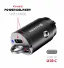 USB-C adapter 2x (Power Delivery 45W, fekete)