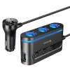 Szivargyújtó elosztó + 2x USB-C + 1x USB