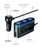 Szivargyújtó elosztó + 2x USB-C + 1x USB