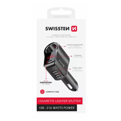USB adapter 2x USB + 1x USB-C