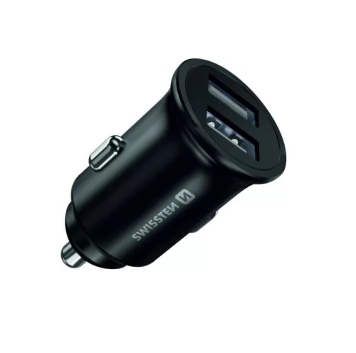 USB adapter 2x (fém, fekete)