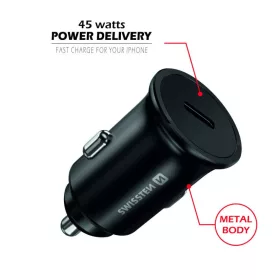 USB-C adapter 1x (Power Delivery 45W, fekete)