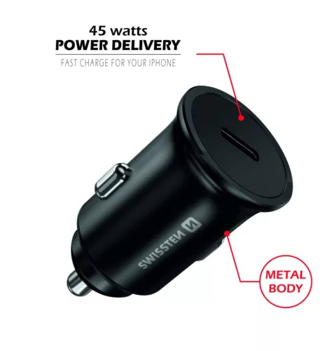 USB-C adapter 1x (Power Delivery 45W, fekete)