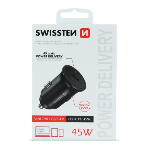 USB-C adapter 1x (Power Delivery 45W, fekete)