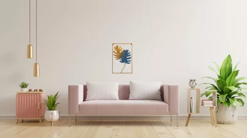 Exod ML20 - Fali fém dekor, színes pálmalevelek 60x40 cm