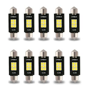   10db-os 31MM-3030-6SMD Szofita izzó - CANBUS - 12-24V Hűtőbordákkal - 10db
