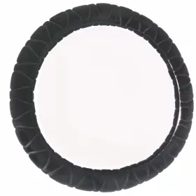 Fekete plüss kormányvédő - 38 cm