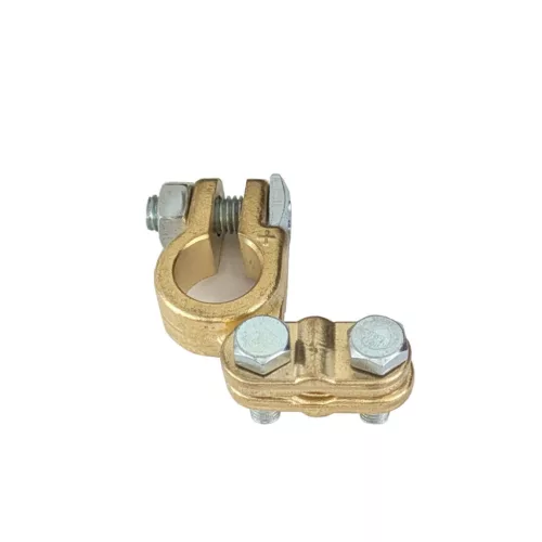 Akkumulátor bilincs (sárgaréz, plusz, DIN, oldalsó)