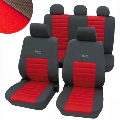 Petex Active Sports univerzális üléshuzat szett- oldallégzsákos - piros