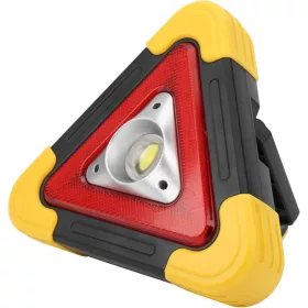   Figyelmeztető háromszög LED lámpa – többfunkciós, napelemes vészjelző, powerbank 16.5x16.5cm
