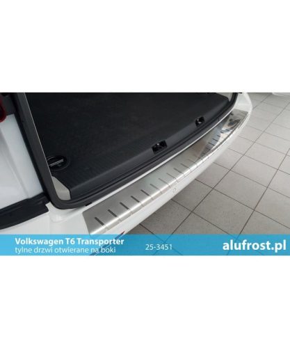 VW Transporter T6 2015-2021 (oldalra nyíló hátsó ajtó) Alufrost lökhárítóvédő