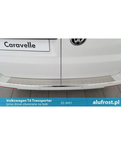 VW Transporter T6 2015-2021 (oldalra nyíló hátsó ajtó) Alufrost lökhárítóvédő