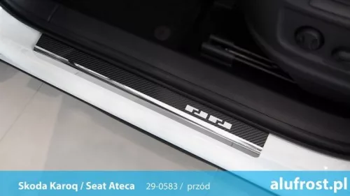 Prahové lišty Škoda Karoq 2017- (carbonová fólie)
