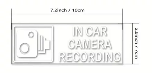 Menetrögzítő kamera az autóban / In car camera recording matrica - 33076