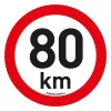 Sebességkorlátozó matrica 80 km/h (20 cm)
