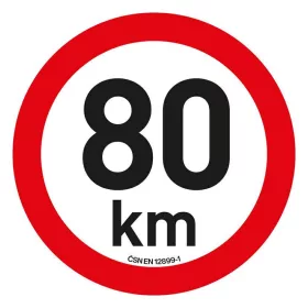 Sebességkorlátozó matrica 80 km/h (20 cm)