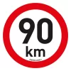 Sebességkorlátozó matrica 90 km/h (20 cm)