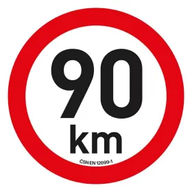 Sebességkorlátozó matrica 90 km/h (20 cm)