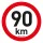Sebességkorlátozó matrica 90 km/h (20 cm)