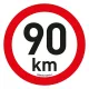 Sebességkorlátozó matrica 90 km/h (20 cm)