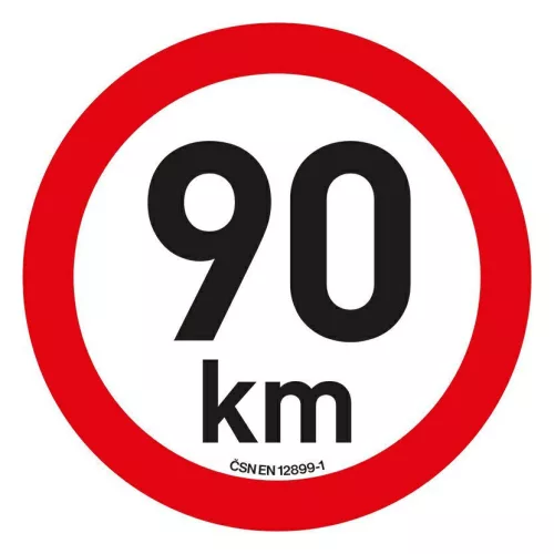 Sebességkorlátozó matrica 90 km/h (20 cm)