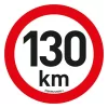 Sebességkorlátozó matrica 130 km/h (20 cm)