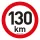 Sebességkorlátozó matrica 130 km/h (20 cm)