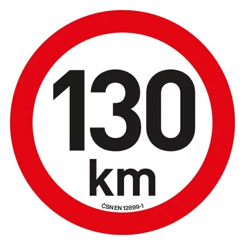 Sebességkorlátozó matrica 130 km/h (20 cm)